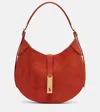 Polo Ralph Lauren Polo Id Medium Suede Tote Bag In Orange