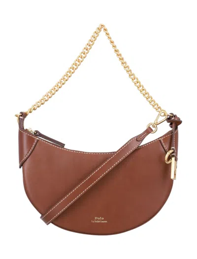 Polo Ralph Lauren Polo Id Mini Shoulder Bag In Brown