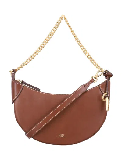 Polo Ralph Lauren Polo Id Mini Shoulder Bag In Brown