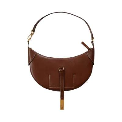Pre-owned Polo Ralph Lauren Polo Id Mini Shoulder Bag 'cuoio' | Brown | Women's Size Onesize