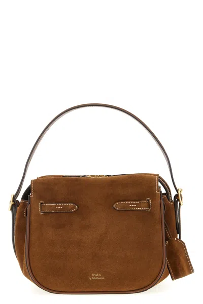 Polo Ralph Lauren 'polo Id' Mini Top Case In Brown