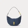 Polo Ralph Lauren Polo Id Pebbled Mini Shoulder Bag In Blue