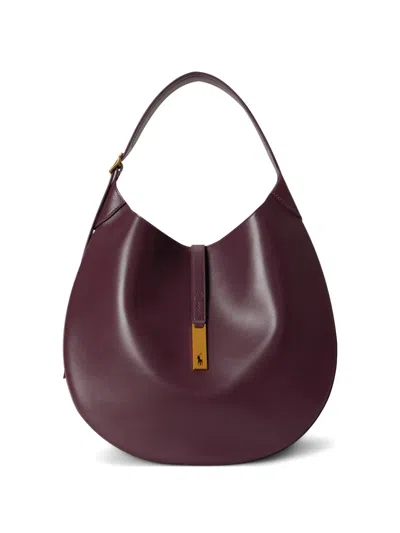 Polo Ralph Lauren Polo Id Saddle Shoulder Bag In Purple