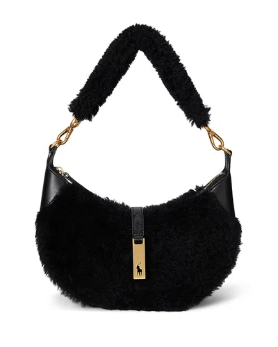 POLO RALPH LAUREN POLO ID SHEARLING MINI SHOULDER BAG