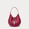Polo Ralph Lauren Polo Id Small Leather Shoulder Bag In Pink