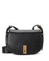 Polo Ralph Lauren Polo Id Small Saddle Bag In Black/gold