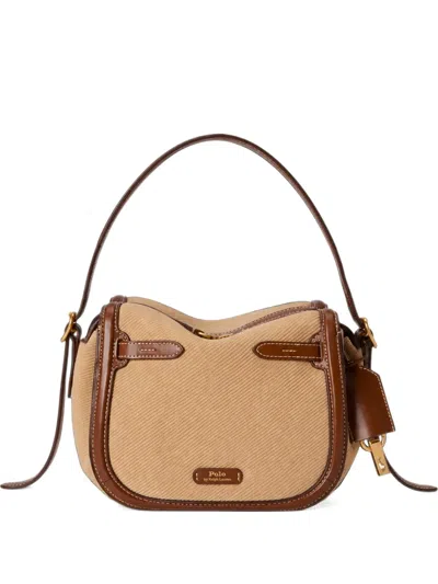 Polo Ralph Lauren Polo Id Suede & Leather Mini Satchel In Multi