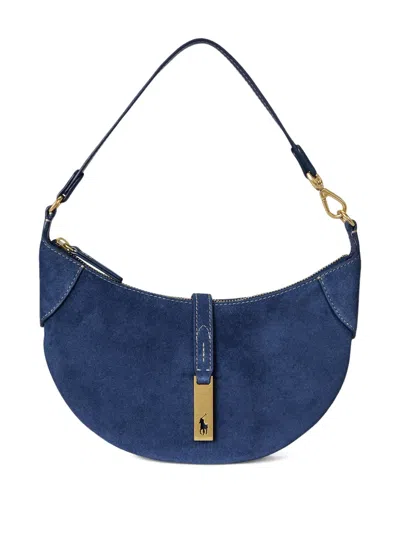 Polo Ralph Lauren Polo Id Suede Crescent Shoulder Bag