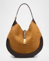 Polo Ralph Lauren Polo Id Suede Large Shoulder Bag In Multi