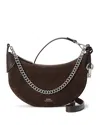 Polo Ralph Lauren Polo Id Suede Mini Chain Bag In Brown
