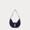 Polo Ralph Lauren Polo Id Suede Mini Shoulder Bag In Green