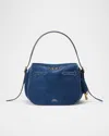 Polo Ralph Lauren Polo Id Suede Small Satchel Bag In Blue