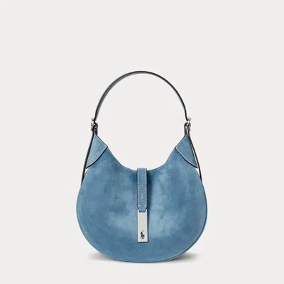 Polo Ralph Lauren Polo Id Suede Small Shoulder Bag In Brown