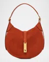Polo Ralph Lauren Polo Id Suede Small Shoulder Bag In Red