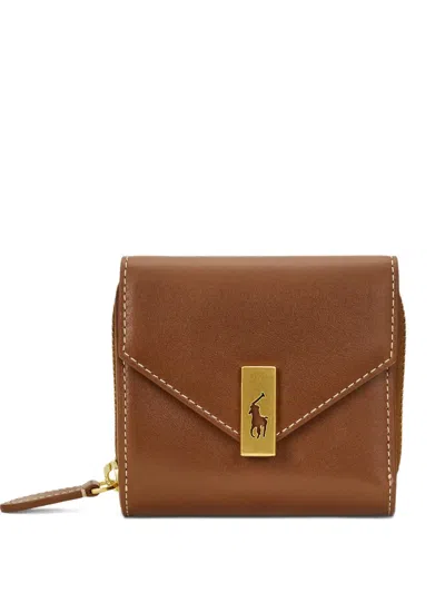 Polo Ralph Lauren Polo Id Wallet In Brown