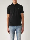 Polo Ralph Lauren Polo In Pima Cotton Custom Slim-fit Polo In Nero