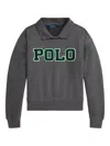Polo Ralph Lauren Polo Knit-collar Sweatshirt In Gray