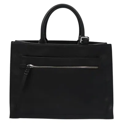Pre-owned Polo Ralph Lauren Polo Leather Tote Bag () In Black