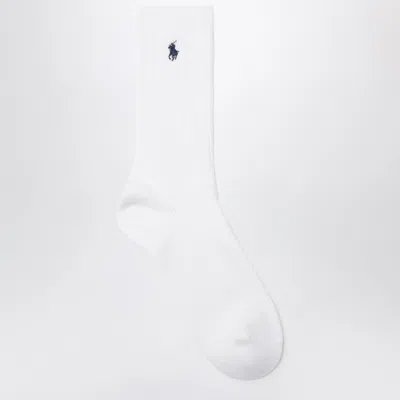 Polo Ralph Lauren Polo Logo Mini Socks In Cotton-blend In White