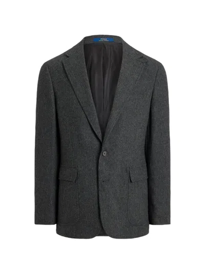 Polo Ralph Lauren Polo Modern-fit Broken-twill Blazer In Gray