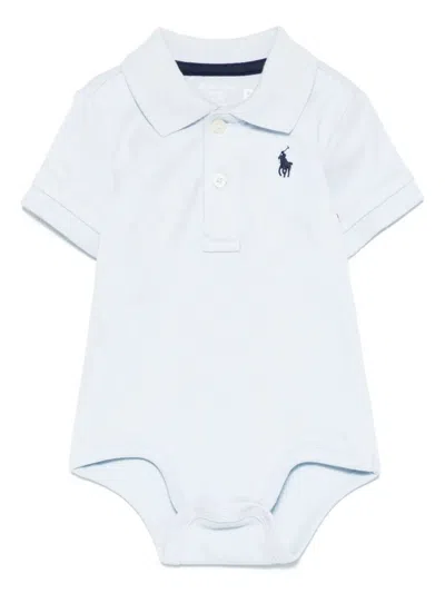 Polo Ralph Lauren Polo Neck Baby Body In Blue