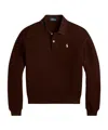 Polo Ralph Lauren Arctic Fleece Polo Long Sleeve Pullover Circuit Brown In Brown