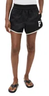 Polo Ralph Lauren Sateen Logo Shorts In Black