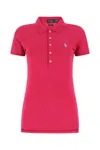 Polo Ralph Lauren Dark Pink Pony Logo-embroidered Polo Shirt In Pink
