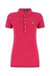 Polo Ralph Lauren Dark Pink Pony Logo-embroidered Polo Shirt In Pink