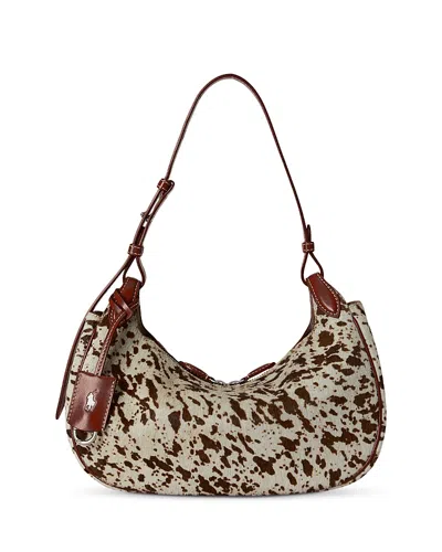 Polo Ralph Lauren Polo Play Calf Hair Shoulder Bag In Animal Print