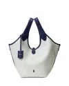 Polo Ralph Lauren Polo Play Canvas Tote Bag In Paper/ink