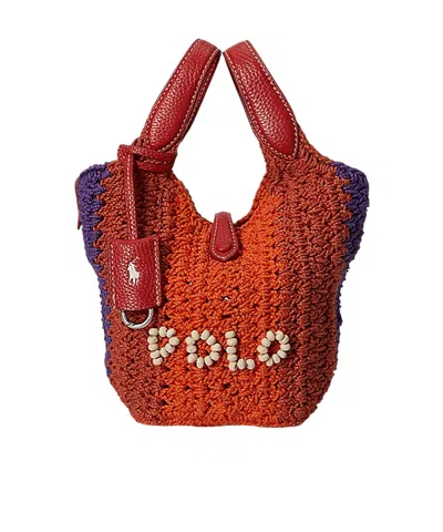 Polo Ralph Lauren Polo Play Crochet-knit Tote Bag In Red