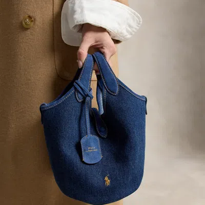 Polo Ralph Lauren Polo Play Denim Small Tote & Crossbody In Kate Wash