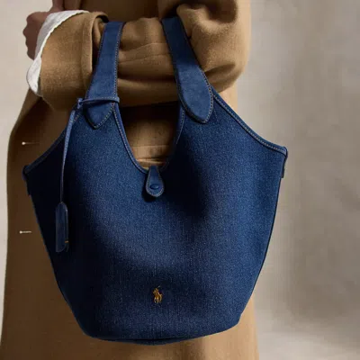 Polo Ralph Lauren Polo Play Denim Tote In Kate Wash