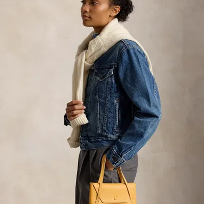 Polo Ralph Lauren Polo Play Leather Mini Envelope Bag In Mango