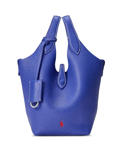 Polo Ralph Lauren Polo Play Leather Small Tote & Crossbody In Blue