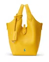 Polo Ralph Lauren Polo Play Leather Small Tote & Crossbody In Canary Yellow