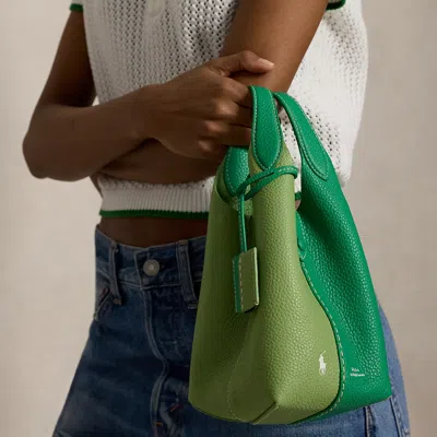 Polo Ralph Lauren Polo Play Leather Small Tote & Crossbody In Parrot/parakeet