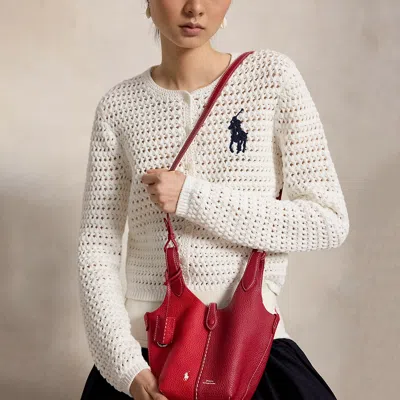 Polo Ralph Lauren Polo Play Leather Small Tote & Crossbody In Rose/cherry