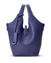 Polo Ralph Lauren Polo Play Pebbled Leather Crossbody Bag In Ink