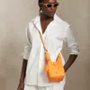 Polo Ralph Lauren Polo Play Leather Small Tote & Crossbody In Orange Peel