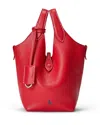 Polo Ralph Lauren Polo Play Leather Small Tote & Crossbody In Red