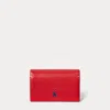 Polo Ralph Lauren Polo Play Leather Snap Card Case In Cherry