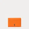 Polo Ralph Lauren Polo Play Leather Snap Card Case In Orange Peel
