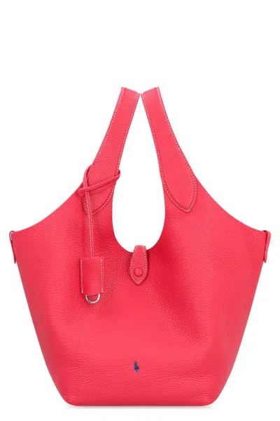Polo Ralph Lauren Polo Play Leather Tote In Red