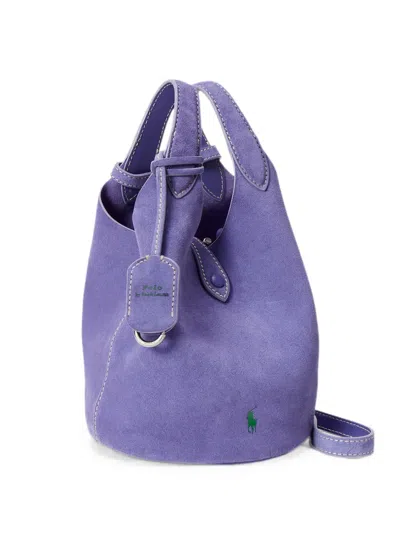Polo Ralph Lauren Polo Play Leather Tote Bag In Blue