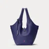 Polo Ralph Lauren Polo Play Pebbled Leather Crossbody Bag In Ink