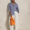 Polo Ralph Lauren Polo Play Leather Tote In Orange Peel