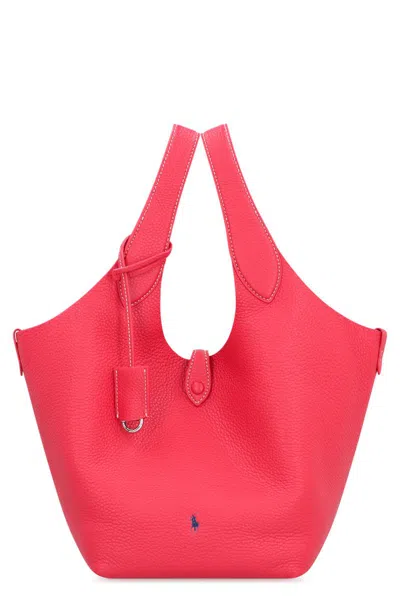 Polo Ralph Lauren Polo Play Leather Tote In Red