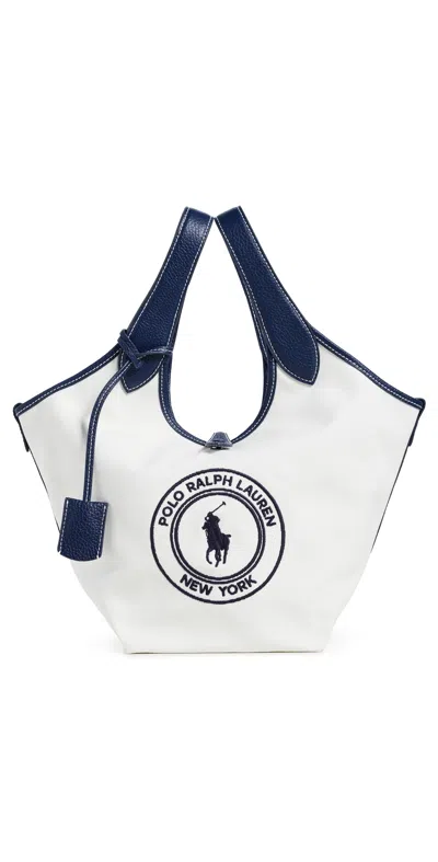 Polo Ralph Lauren Polo Play Logo Canvas Tote Paper In White